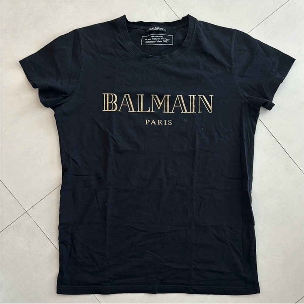 Balmain Black T-Shirt for Women